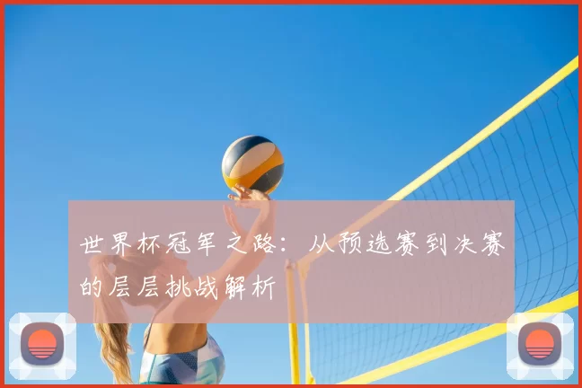 世界杯冠军之路:从预选赛到决赛的层层挑战解析